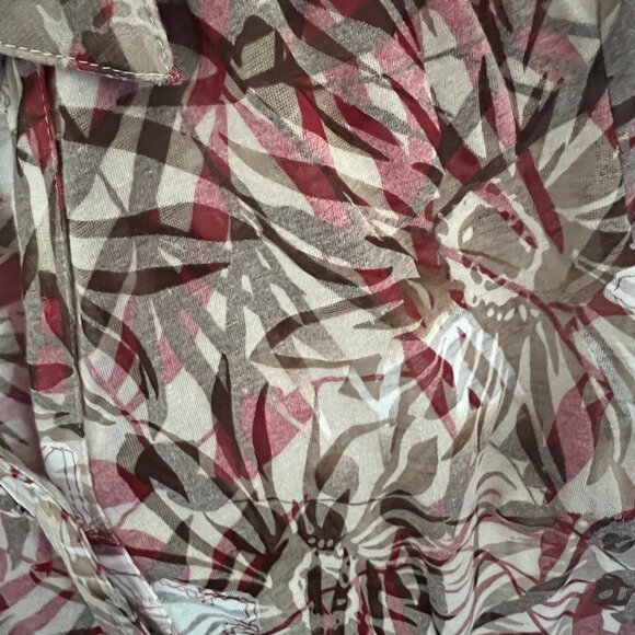 Reitmans Button Down Tropical Print Blouse, Size XL - Picture 3 of 6
